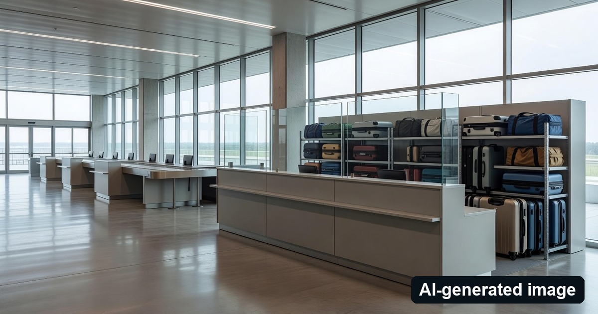 AI-generated generic airport hall illustrating the public-versus-transit decision