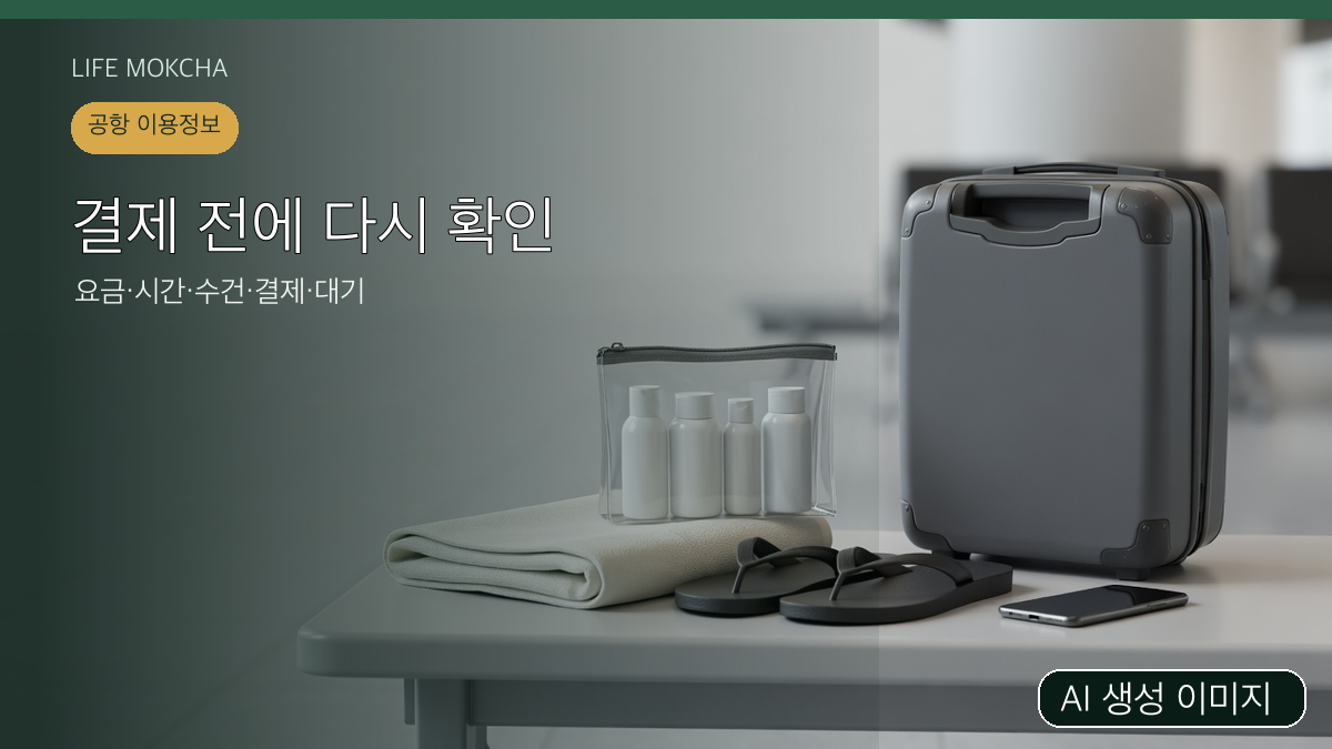 실제 제공품을 뜻하지 않는 AI 생성 샤워 준비물 이미지