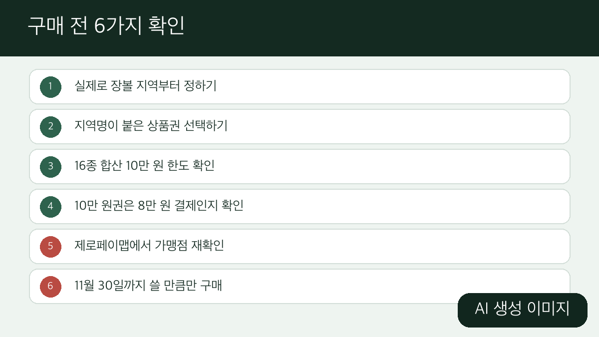 농할상품권 구매와 사용 전에 확인할 순서를 정리한 AI 제작 체크리스트
