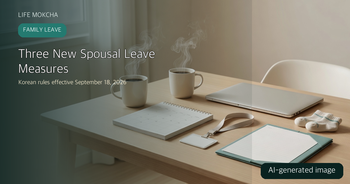 Three Korean spousal and family-leave changes effective September 18, 2026